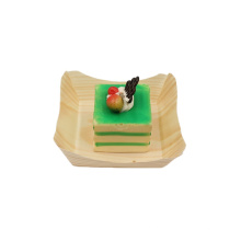 Decoration Mini Square Biodegradable Disposable Square Wooden Mousse Cup For Cake Snacks